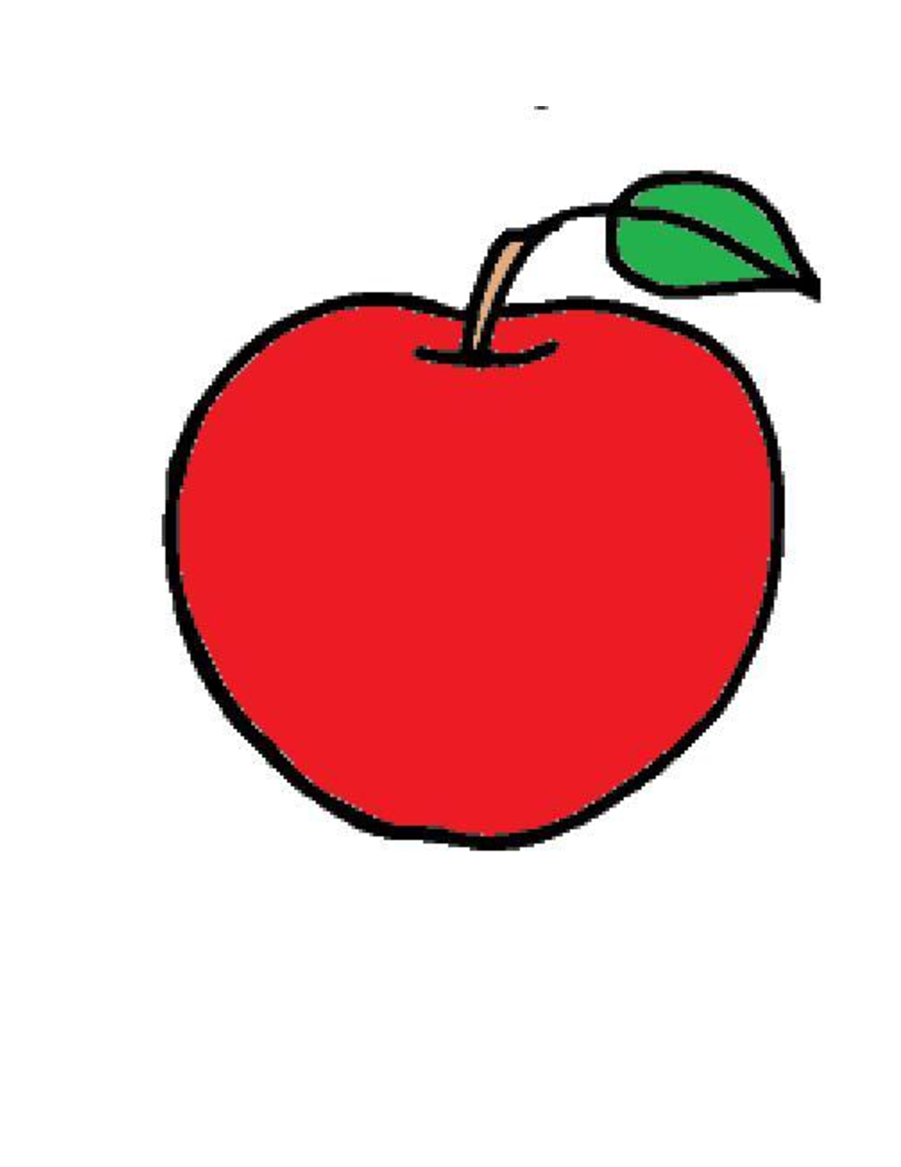 apple template colored red