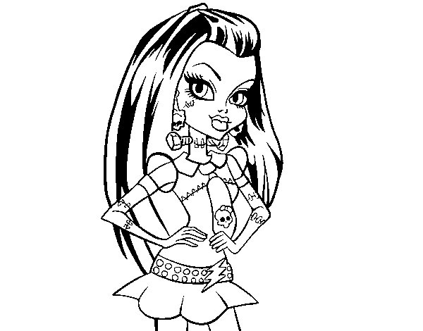 Monster High Frankie Stein coloring page - Coloringcrew.com