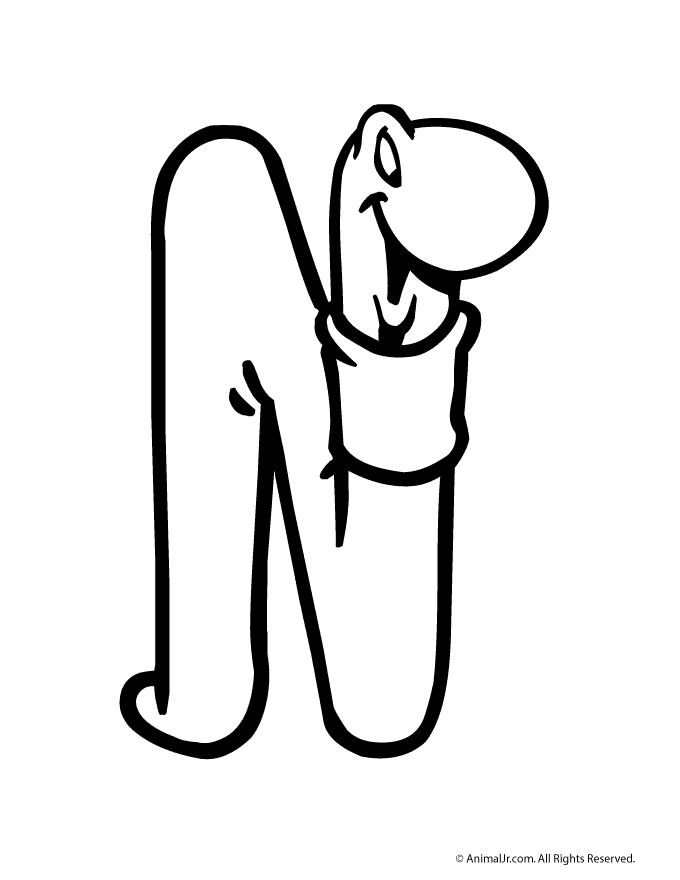 Bubble Letter N | Animal Jr.