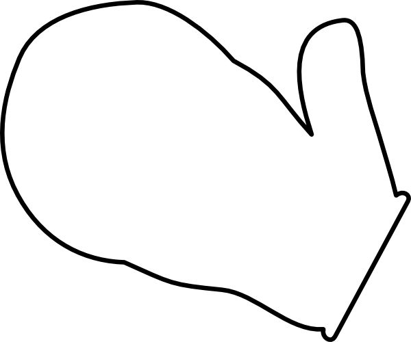 Mitten Outline Clipart