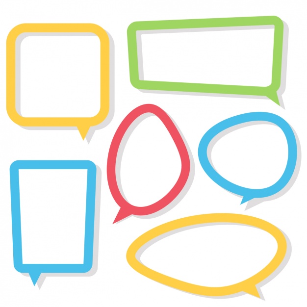 Coloured speech bubbles collection Vector | Free Download