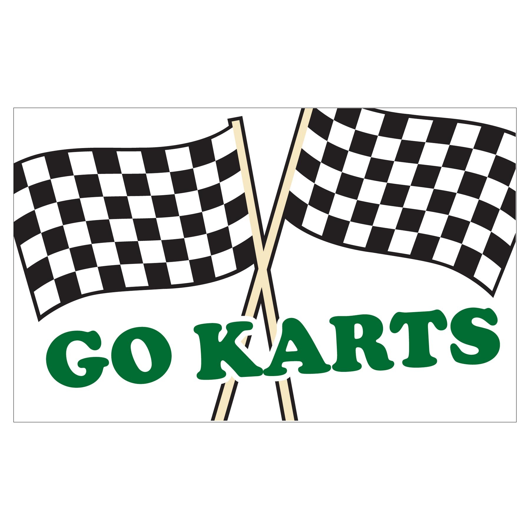Racing go kart clipart