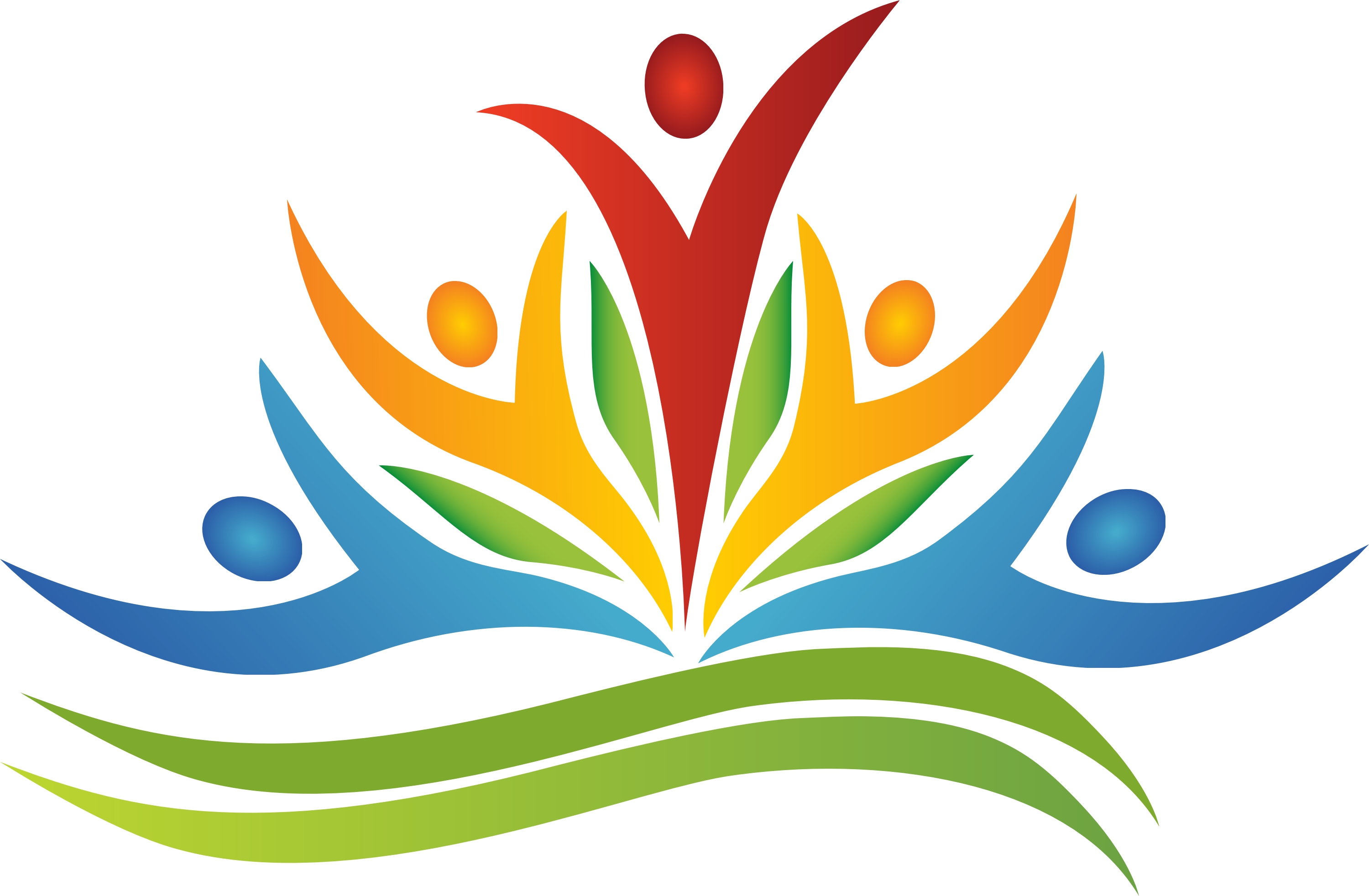 Logo Vector : Free Teamwork Flower With Leafs Logo .ai Vector ...