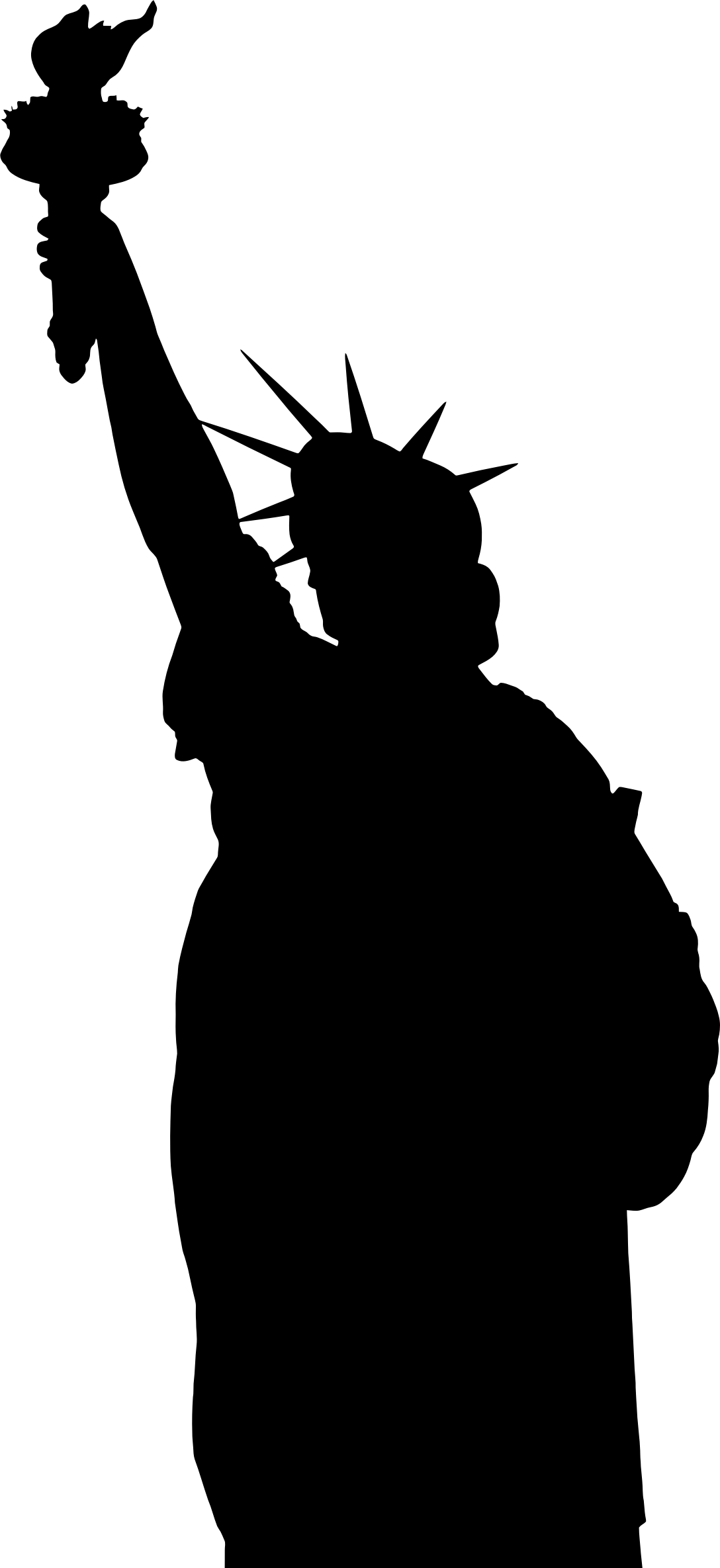 Clipart statue of liberty silhouette