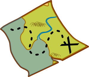 Treasure Map clip art - vector clip art online, royalty free ...