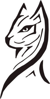 Cat. Free vector clipart sample for vehicle graphics and tattoo ...