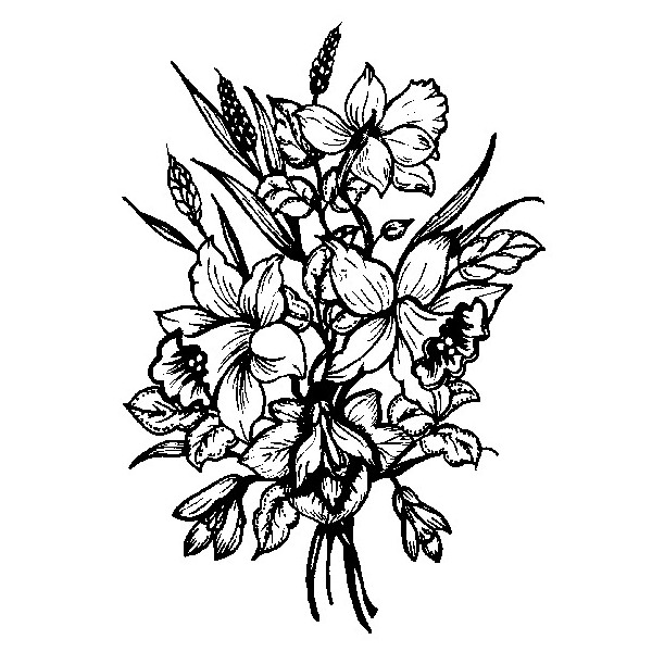 Purple Daisy Design » J1002 – Daffodil Bouquet