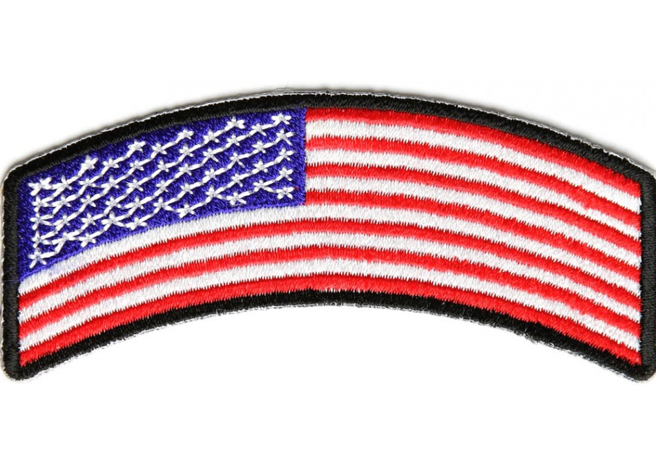 Iron on American Flag Rocker Patch