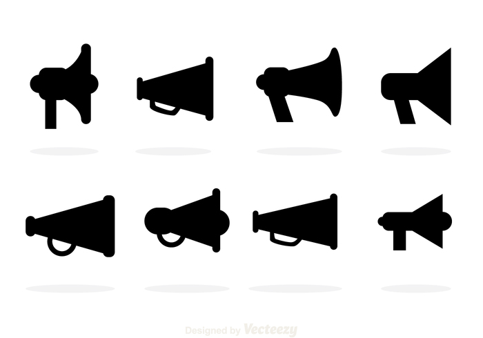 Black Megaphone Vector Icons - Download Free Vector Art, Stock ...
