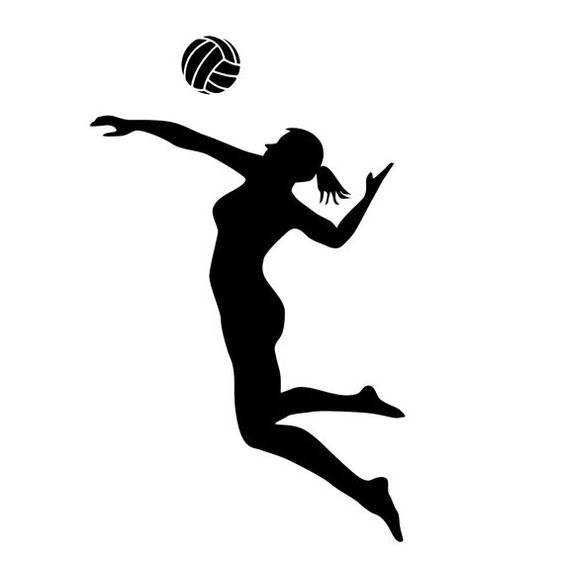 Volleyball Player Hitting Silhouette - ClipArt Best