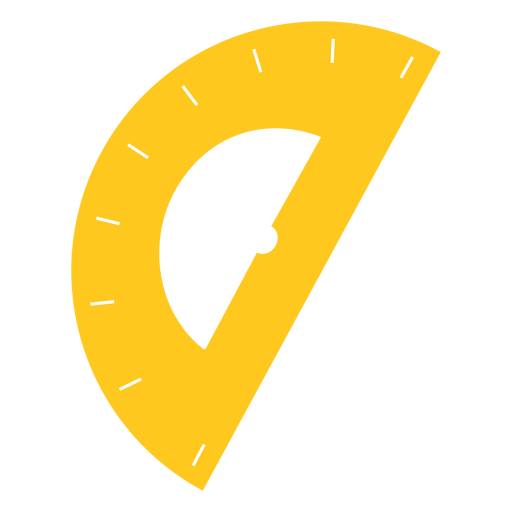 Yellow protractor icon - Transparent PNG/SVG