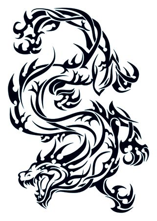 Tribal Dragon Tattoos | Dragon ...