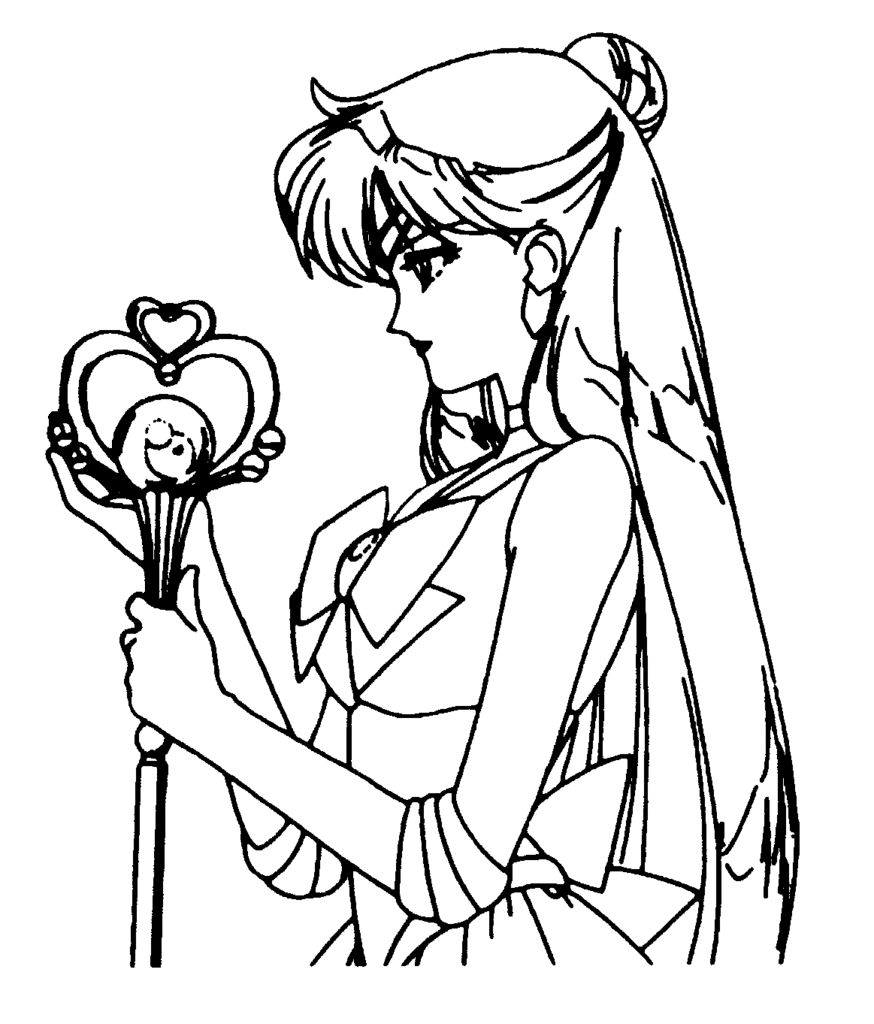 SAILOR SATURN COLORING PAGE - AZ Coloring Pages