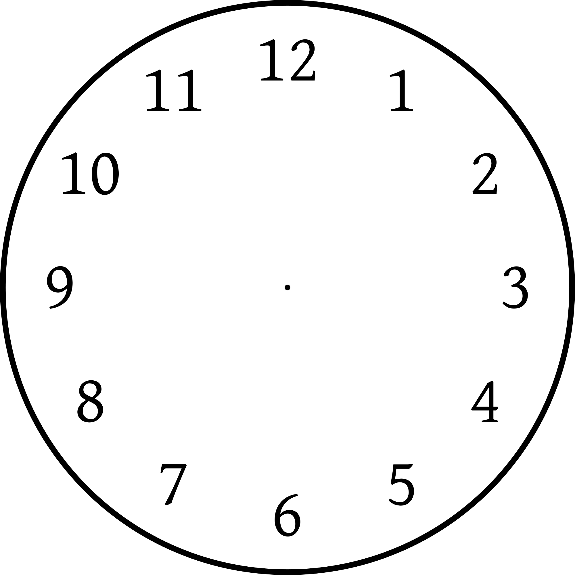 Blank Clock Face Template for Beginners | Kiddo Shelter