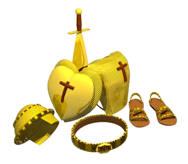 Gods Armor "2" Trendy Bible Educational Clip Art