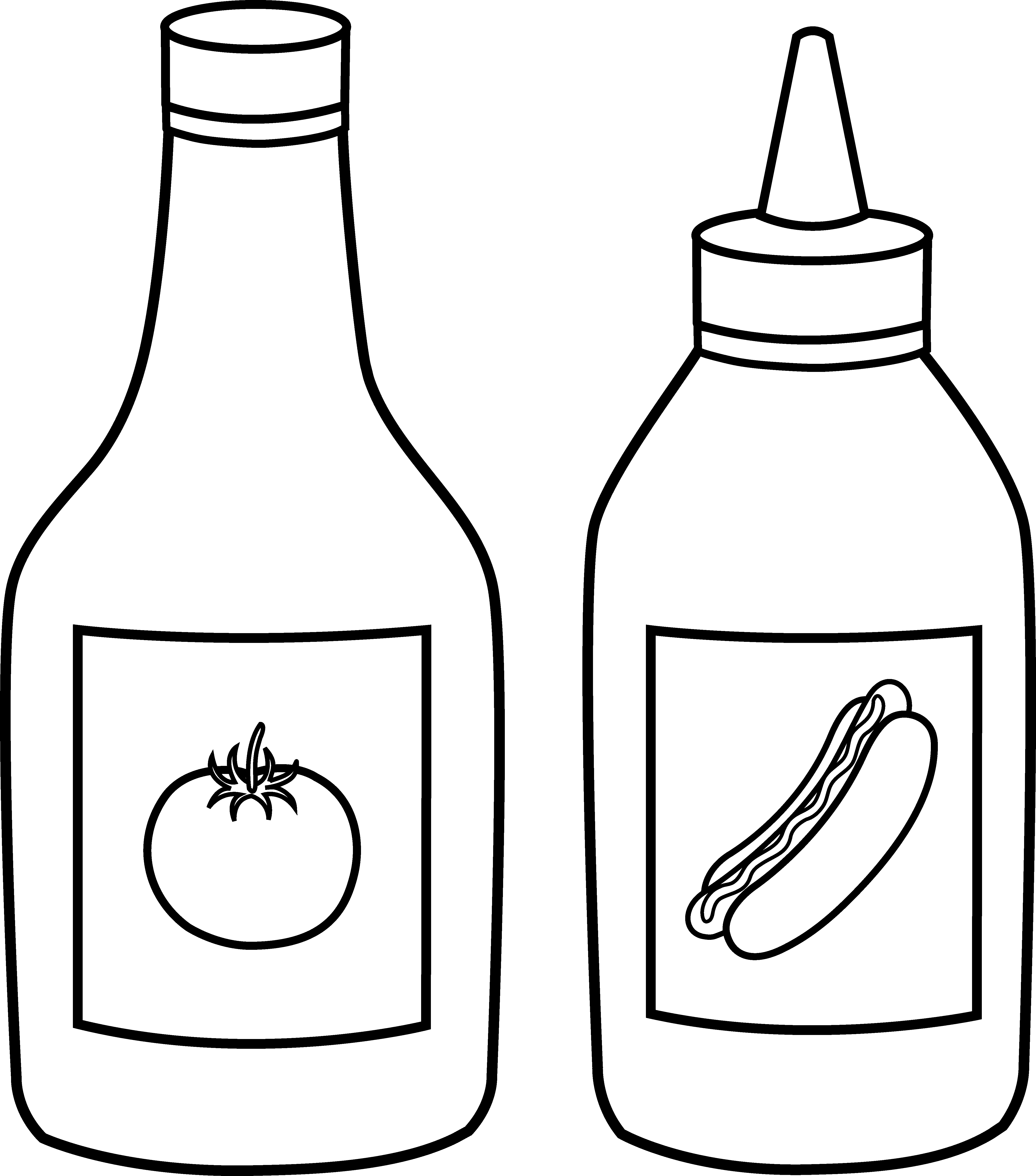 Tomato sauce bottle clipart