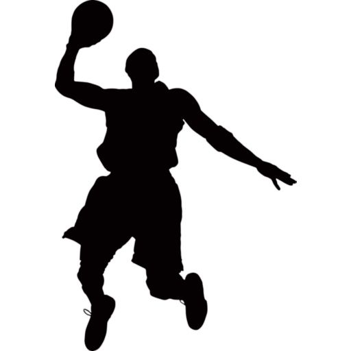 Basketball player silhouette clipart