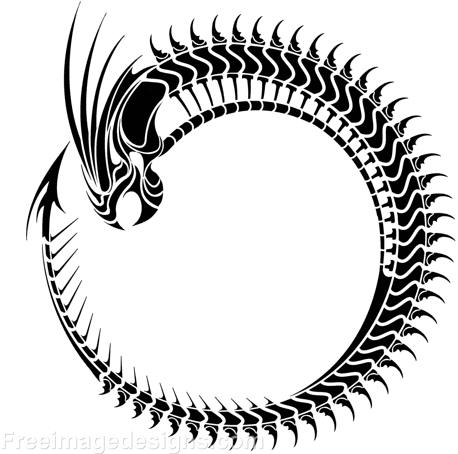 Tribal Dragon Circle Image Design Free Image Tattoo Designs ...
