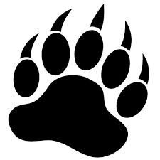 Bear paw clipart silhouette