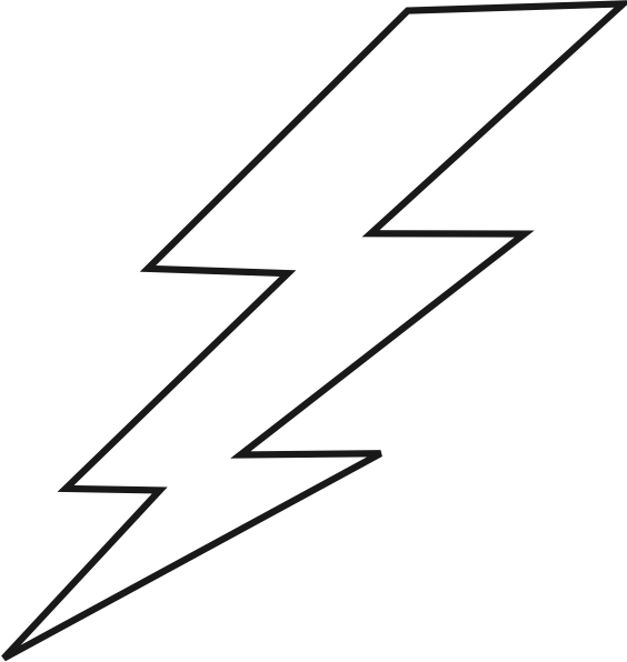 Lightning Bolt Black And White Clipart