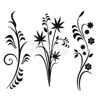 Line art flower design