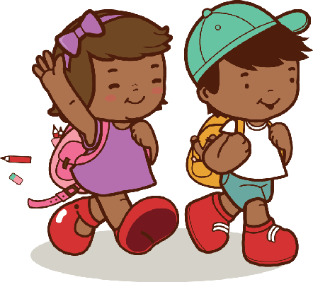 Clipart kids walking to school - ClipartFox