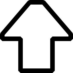 Up Arrow Hollow Outline clip art Free Vector