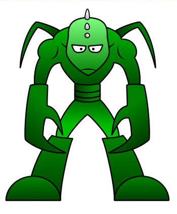 Drawing a cartoon monster