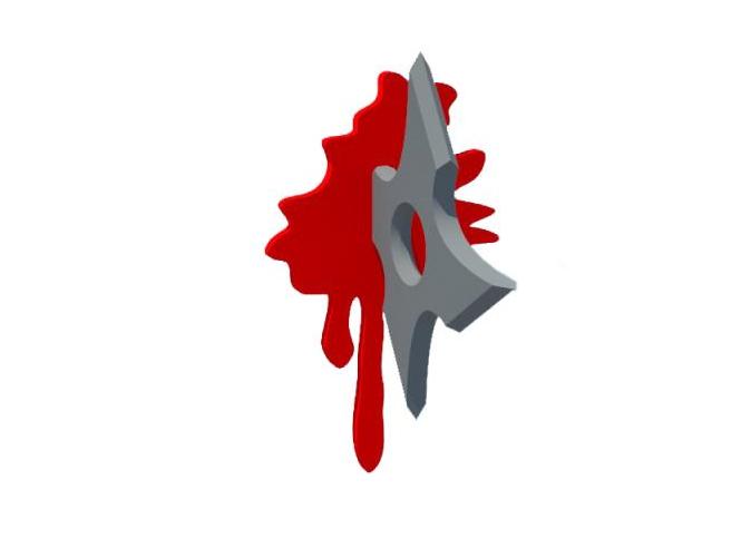 Blood Splatter - Wall Mounted by NinjaStar on Shapeways