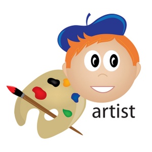 Artist Clipart Image - Artistic Painter