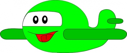 Green Cartoon Airplane Transportation Plane Vehicles Steve ...