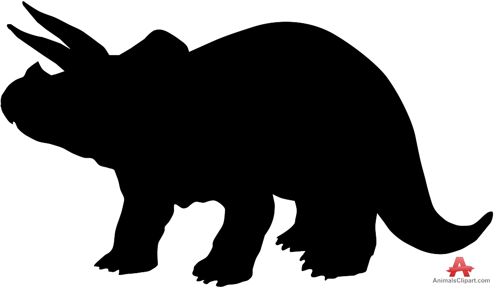 Triceratops Dinosaur Silhouette Clipart | Free Clipart Design Download