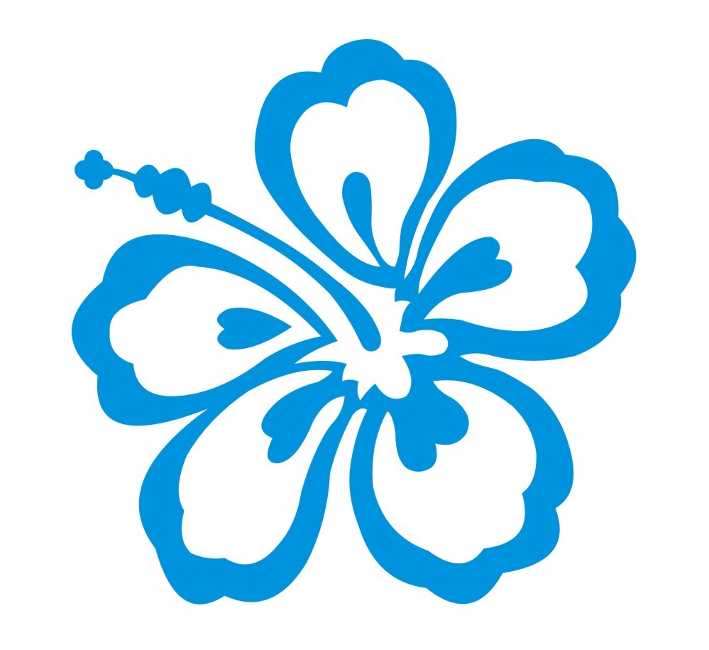 Blue Hibiscus Clipart