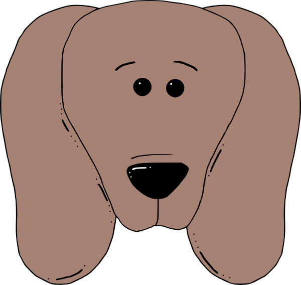 Dog Face clip art Free Vector / 4Vector