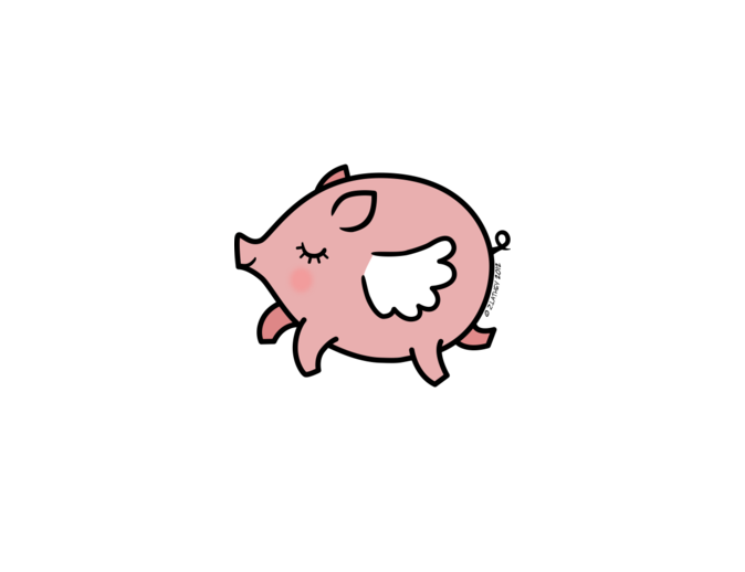 Cartoon Flying Pig