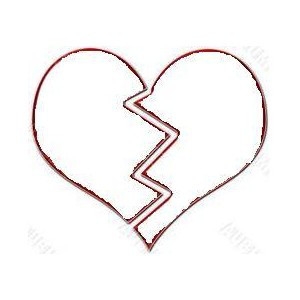 Broken Heart Clipart Black And White