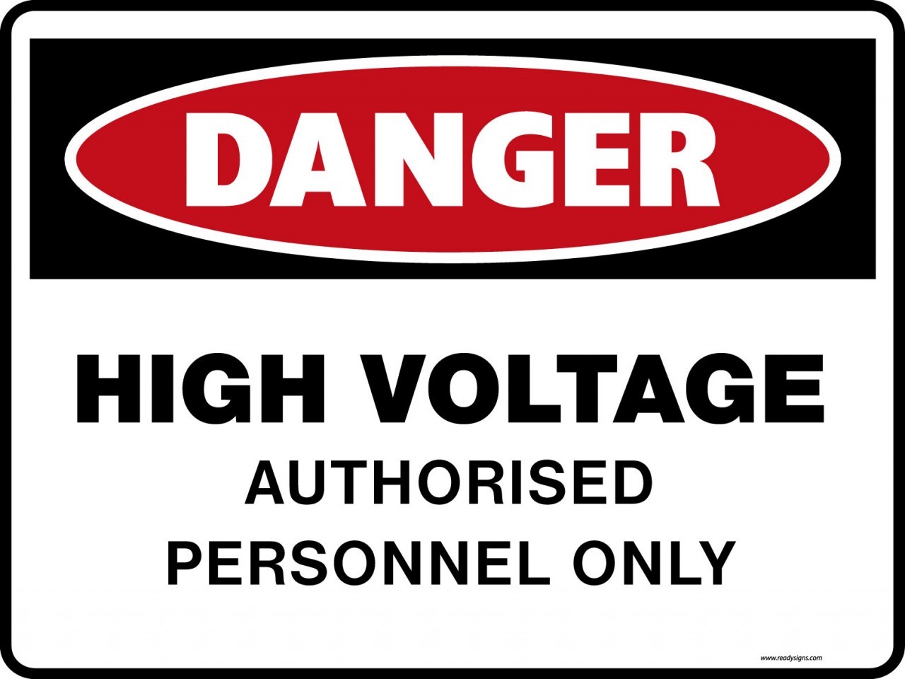 Danger Signs - High Voltage Authorised Personnel Only - Property Signs
