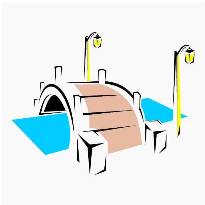 BRIDGE OVER RIVER - Download at Vectorportal