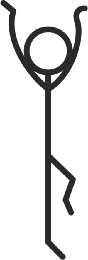 Stick figure jumping - vector Clip Art