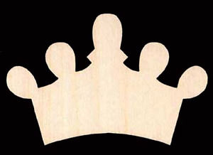 Crown Shape 4&#034; Natural Craft Wood Cutout #759-4 | eBay