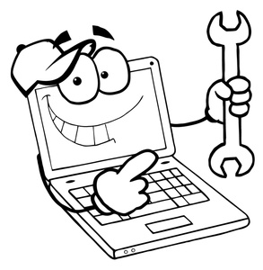 Computer Repair Clip Art Black And White - Free ...