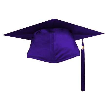 Cap and Gown Direct : Shiny Purple Graduation Cap and Tassel