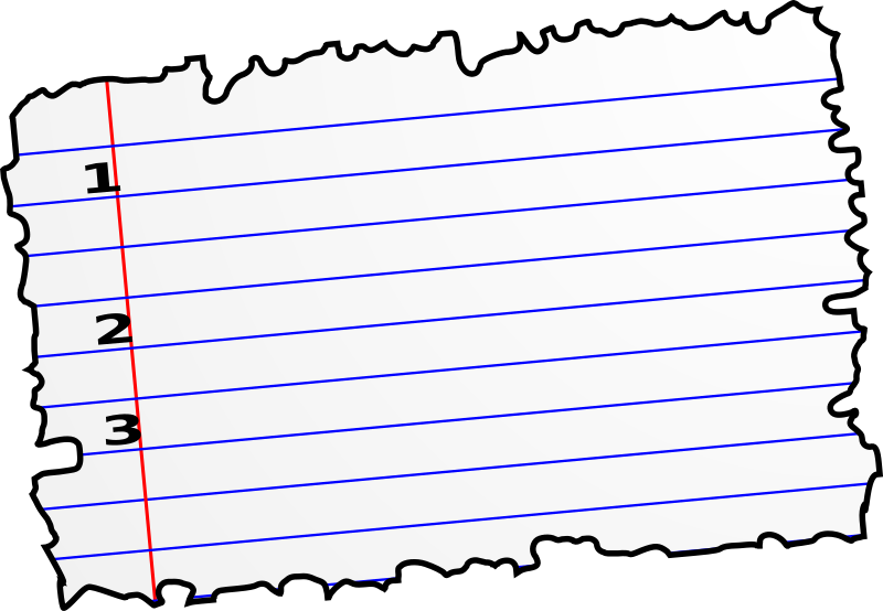 Torn notebook paper clipart