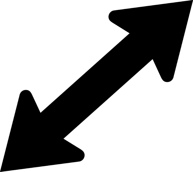 Double arrow clipart silhouette