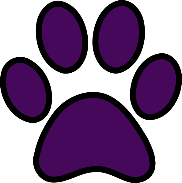 Paw print outline clipart