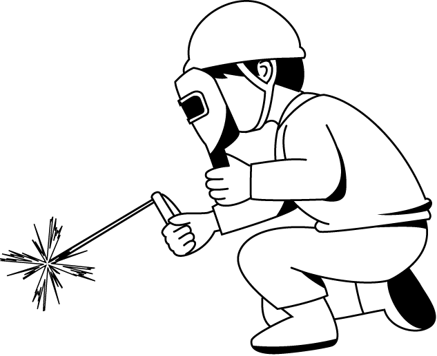Welding man clipart