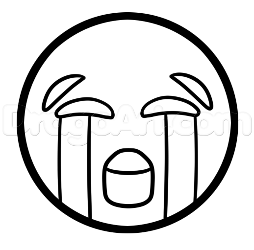 How to Draw Crying Emoji, Step by Step, Symbols, Pop Culture, FREE ...