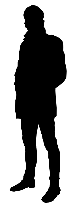 10 Man Standing Silhouette (PNG Transparent) | OnlyGFX.com