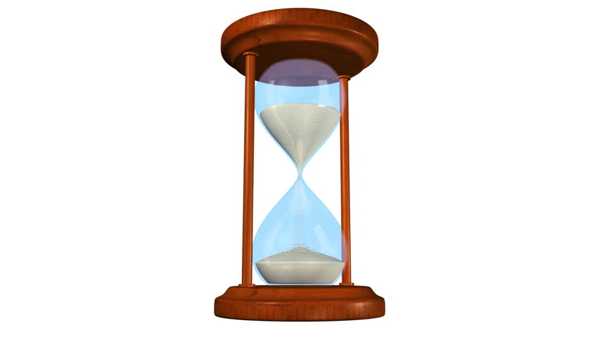 High Quality Animation Of A Rotating Hourglass. Contains Alpha ...