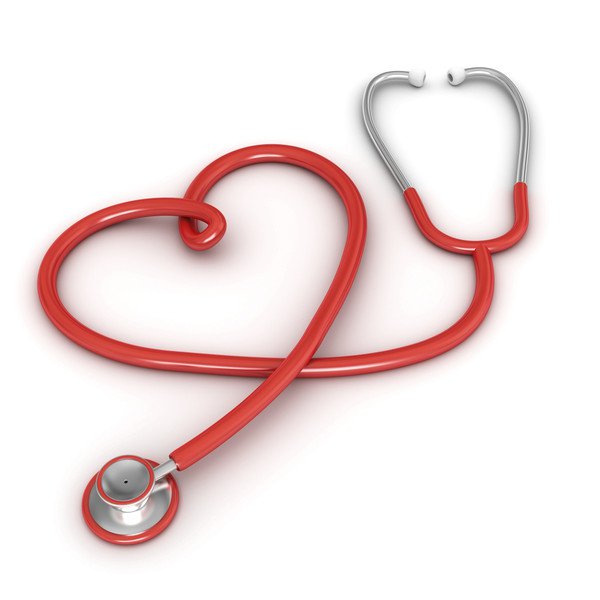 Heart with stethoscope clipart